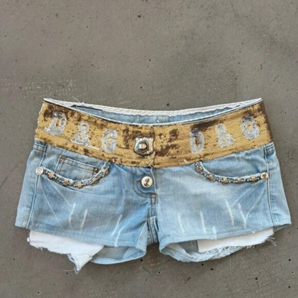 D&G Sequin denim shorts - Picture 1 of 2